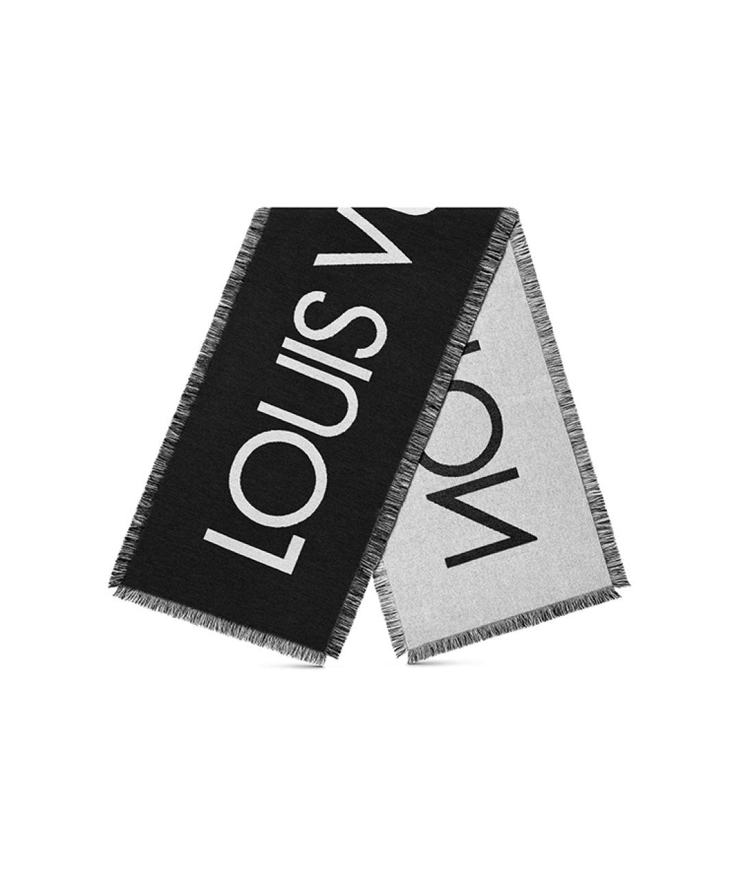 LOUIS VUITTON Черный шарф, фото 4