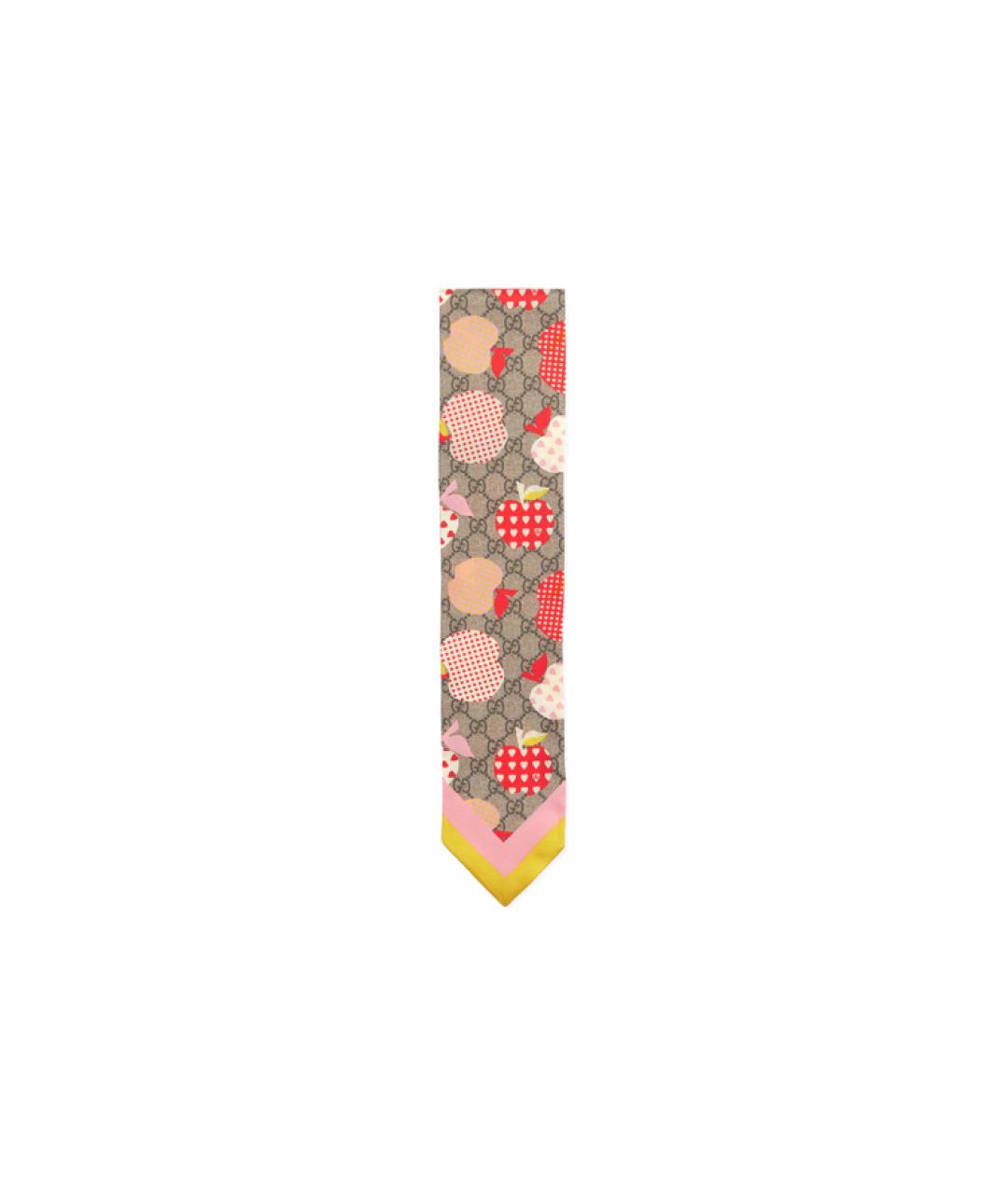 GUCCI Бежевый шарф, фото 4