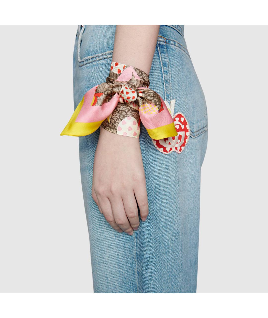 GUCCI Бежевый шарф, фото 3