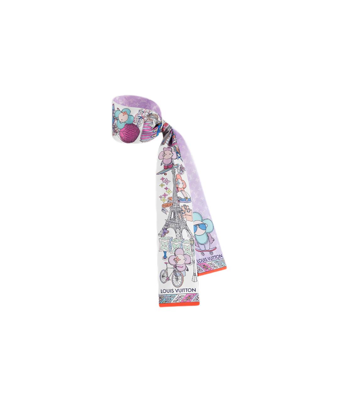LOUIS VUITTON Розовый шарф, фото 2