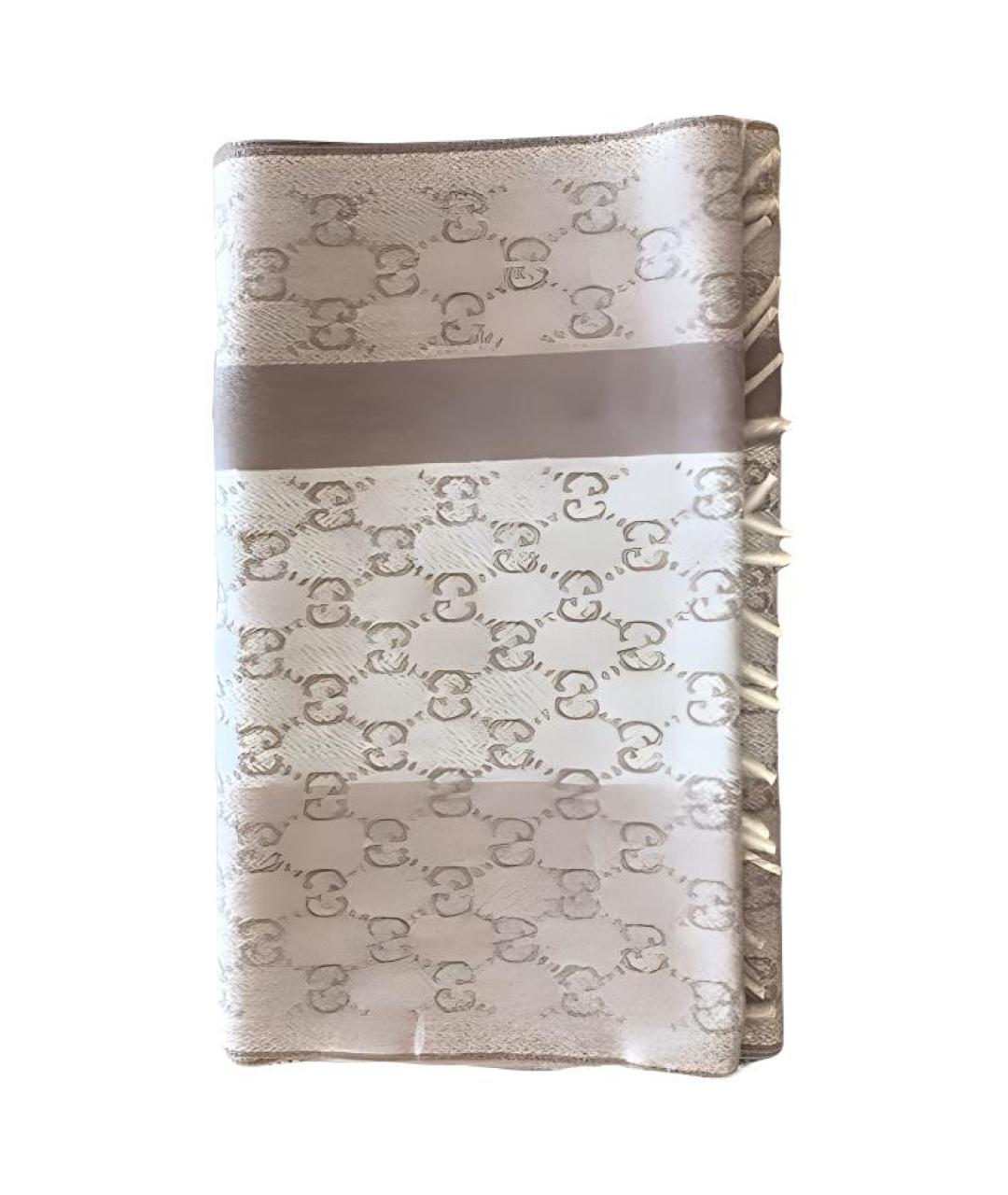 GUCCI Коричневый шерстяной шарф, фото 1