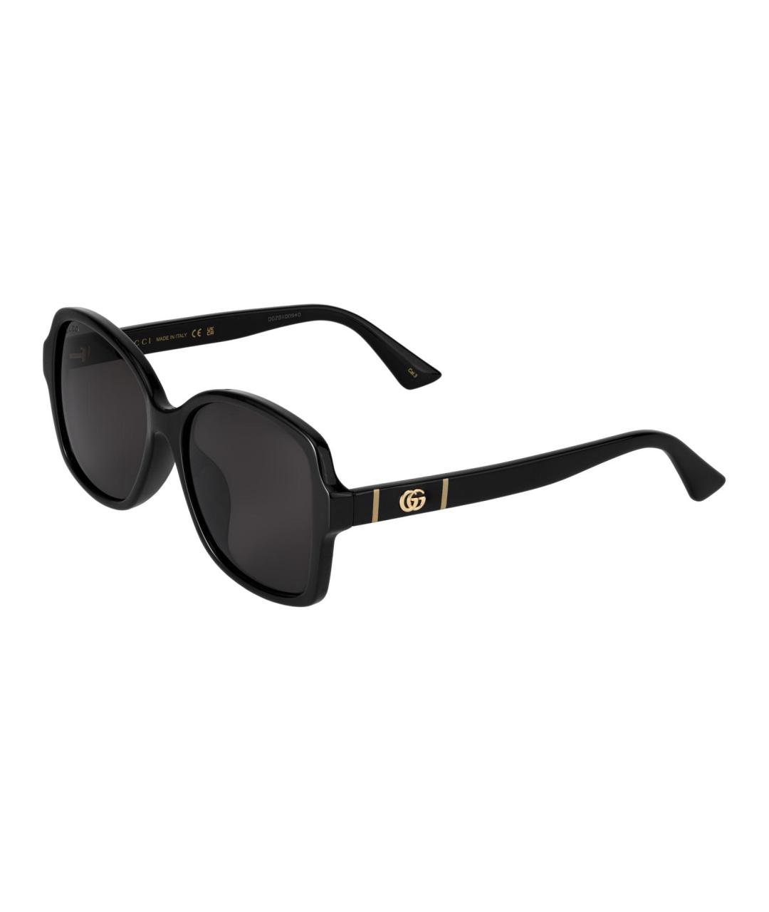 GUCCI Черные пластиковые солнцезащитные очки, фото 1