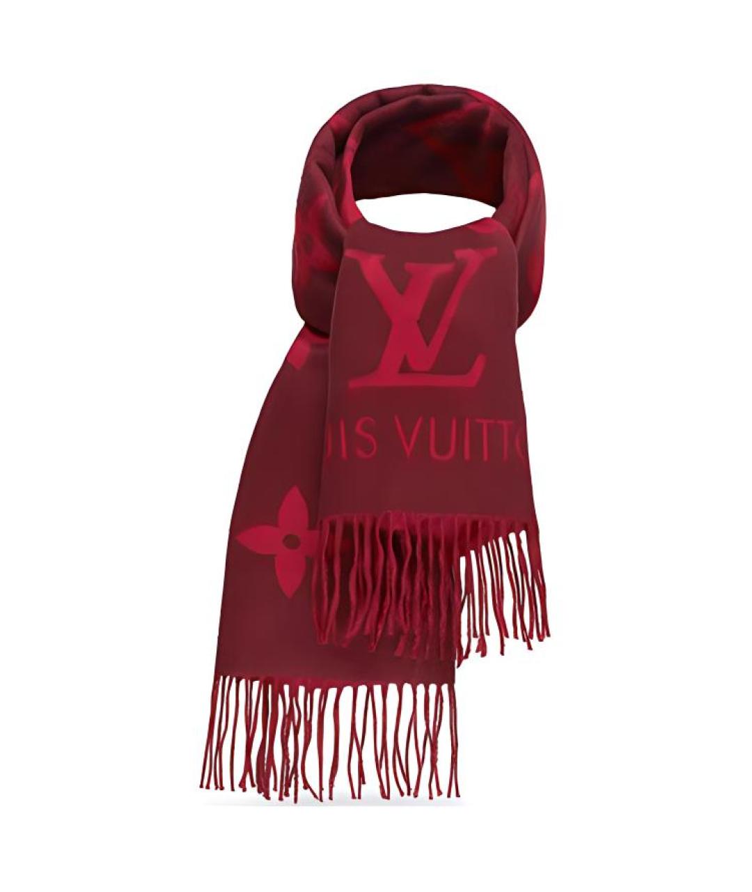 LOUIS VUITTON Красный шарф, фото 2