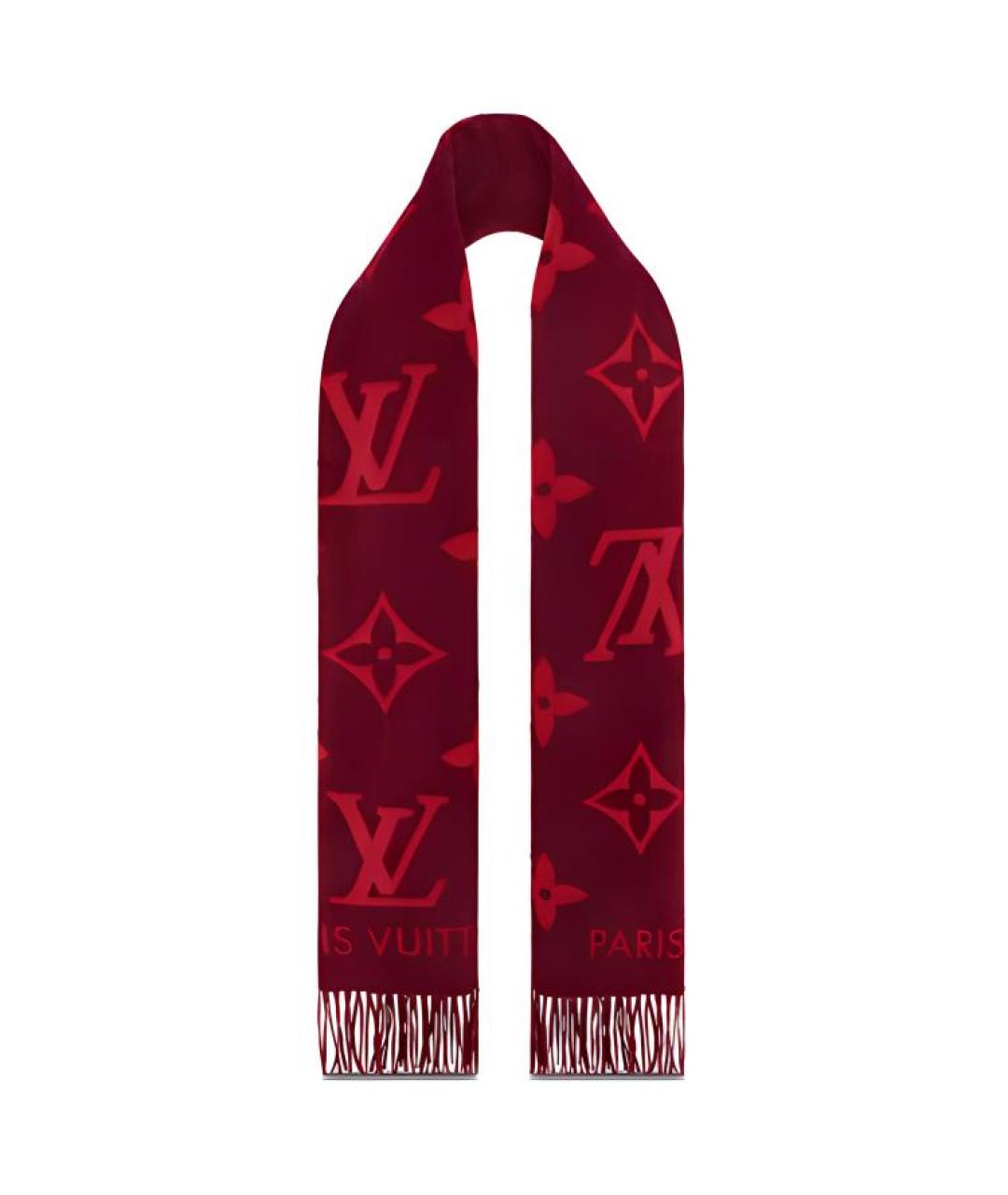 LOUIS VUITTON Красный шарф, фото 3