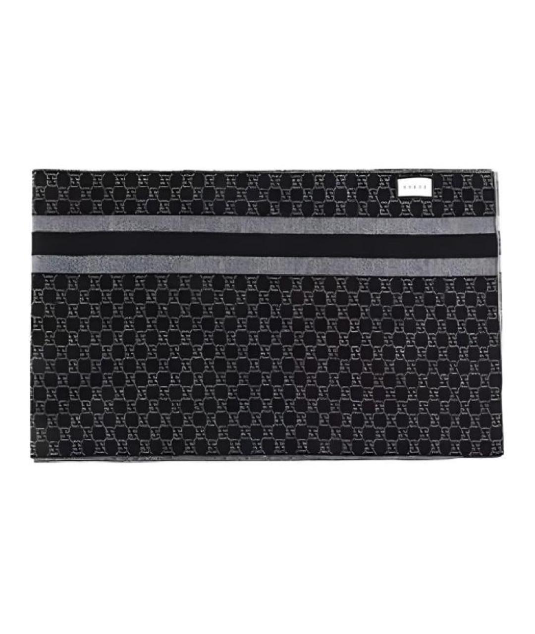 GUCCI Черный шерстяной шарф, фото 3