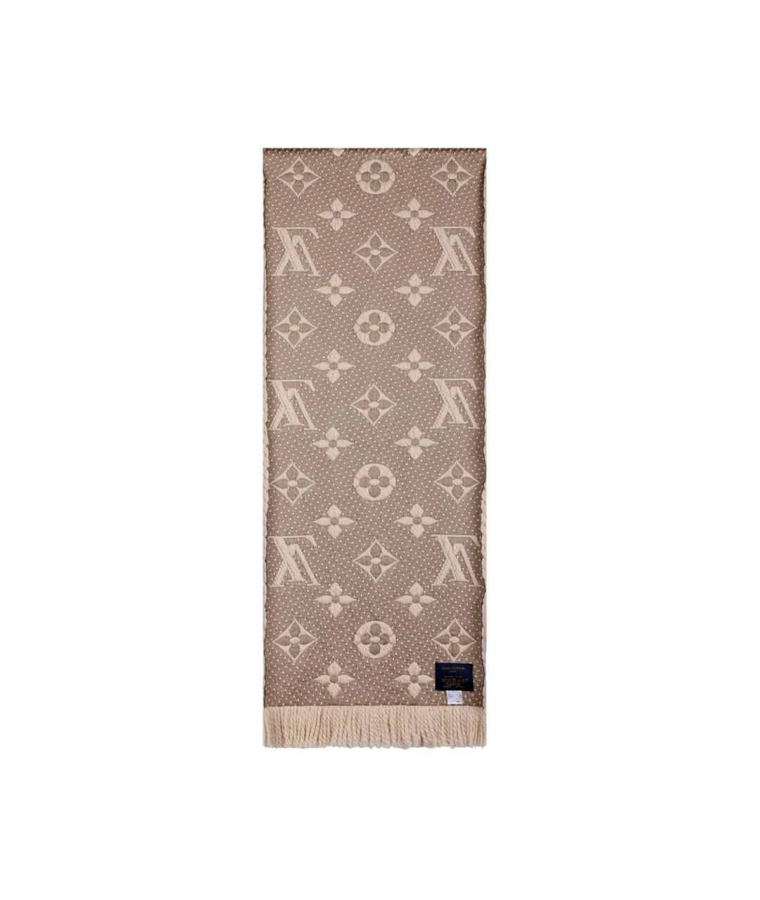 LOUIS VUITTON Хаки шарф, фото 3