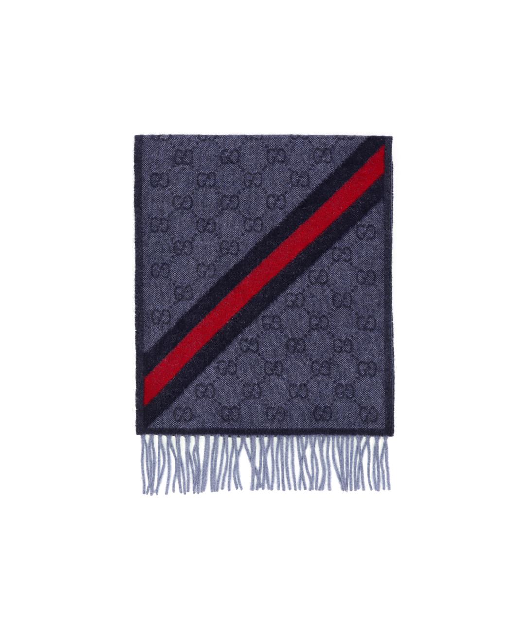 GUCCI Темно-синий шарф, фото 3