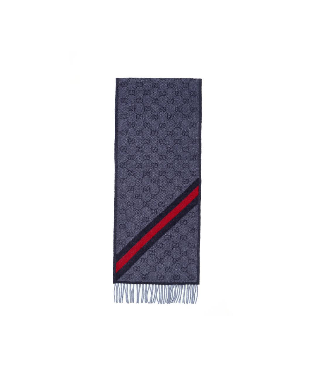 GUCCI Темно-синий шарф, фото 6
