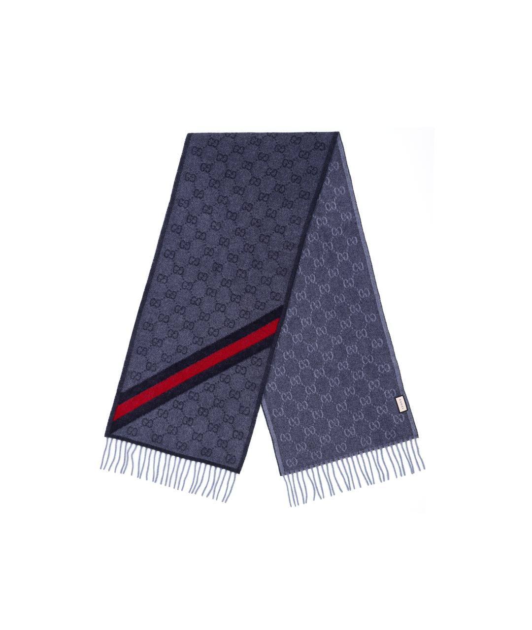 GUCCI Темно-синий шарф, фото 2