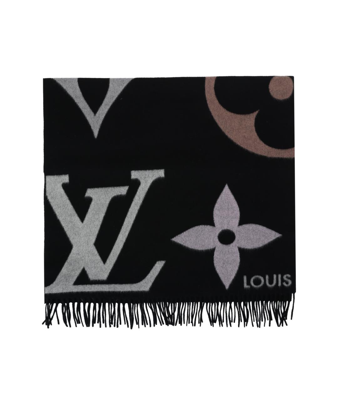 LOUIS VUITTON Черный шарф, фото 1