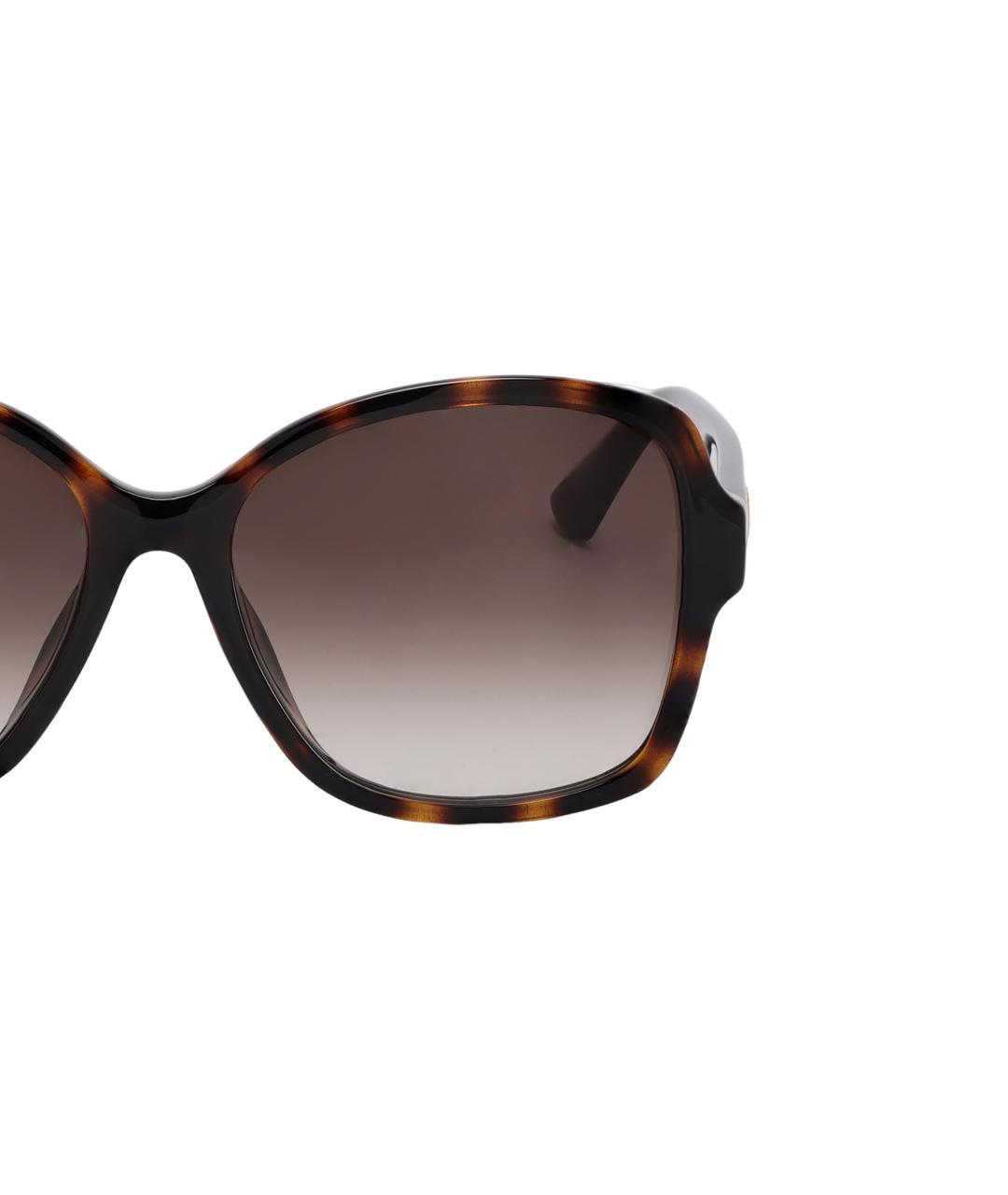 GUCCI Коричневые пластиковые солнцезащитные очки, фото 4