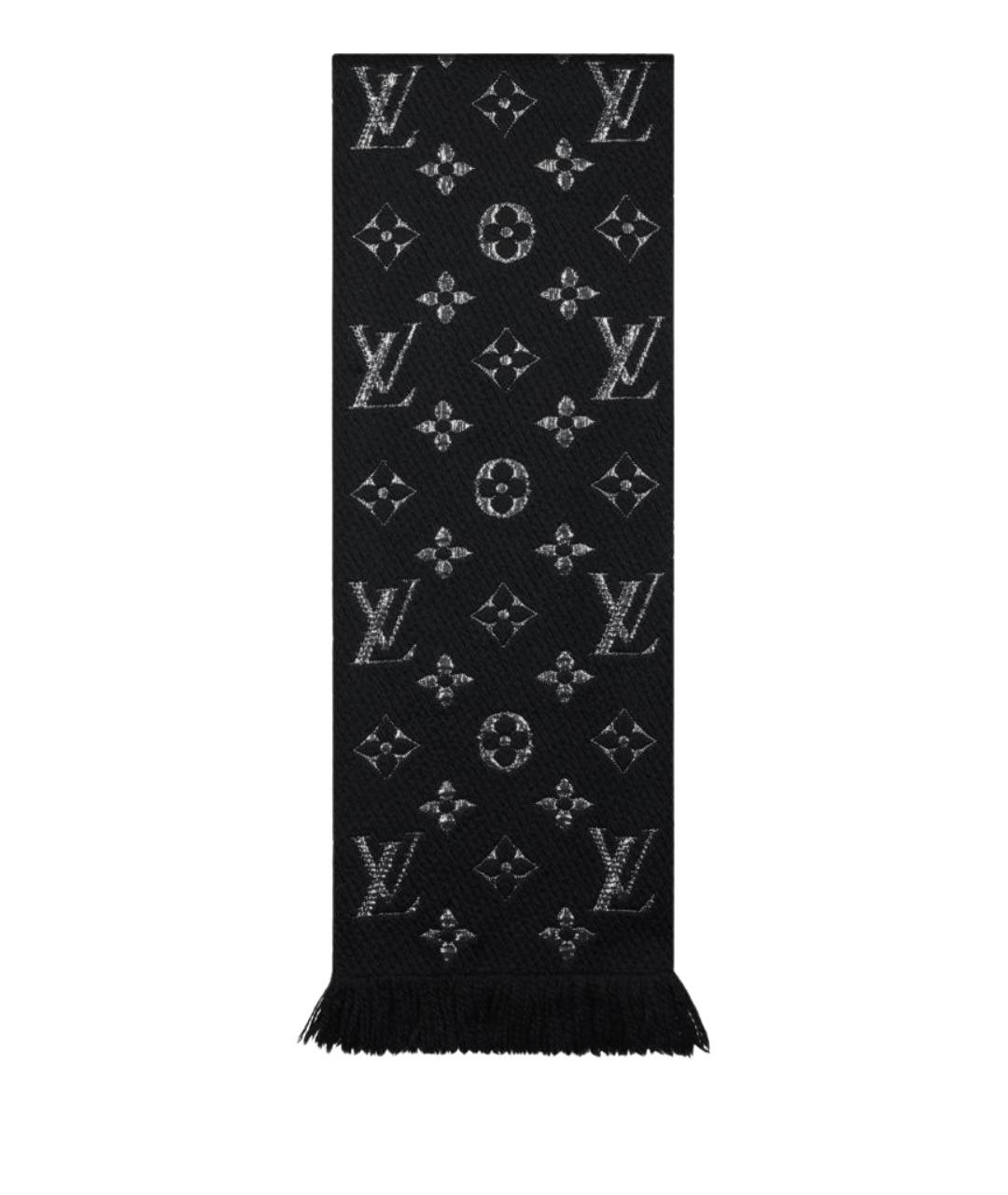 LOUIS VUITTON Черный шерстяной шарф, фото 1