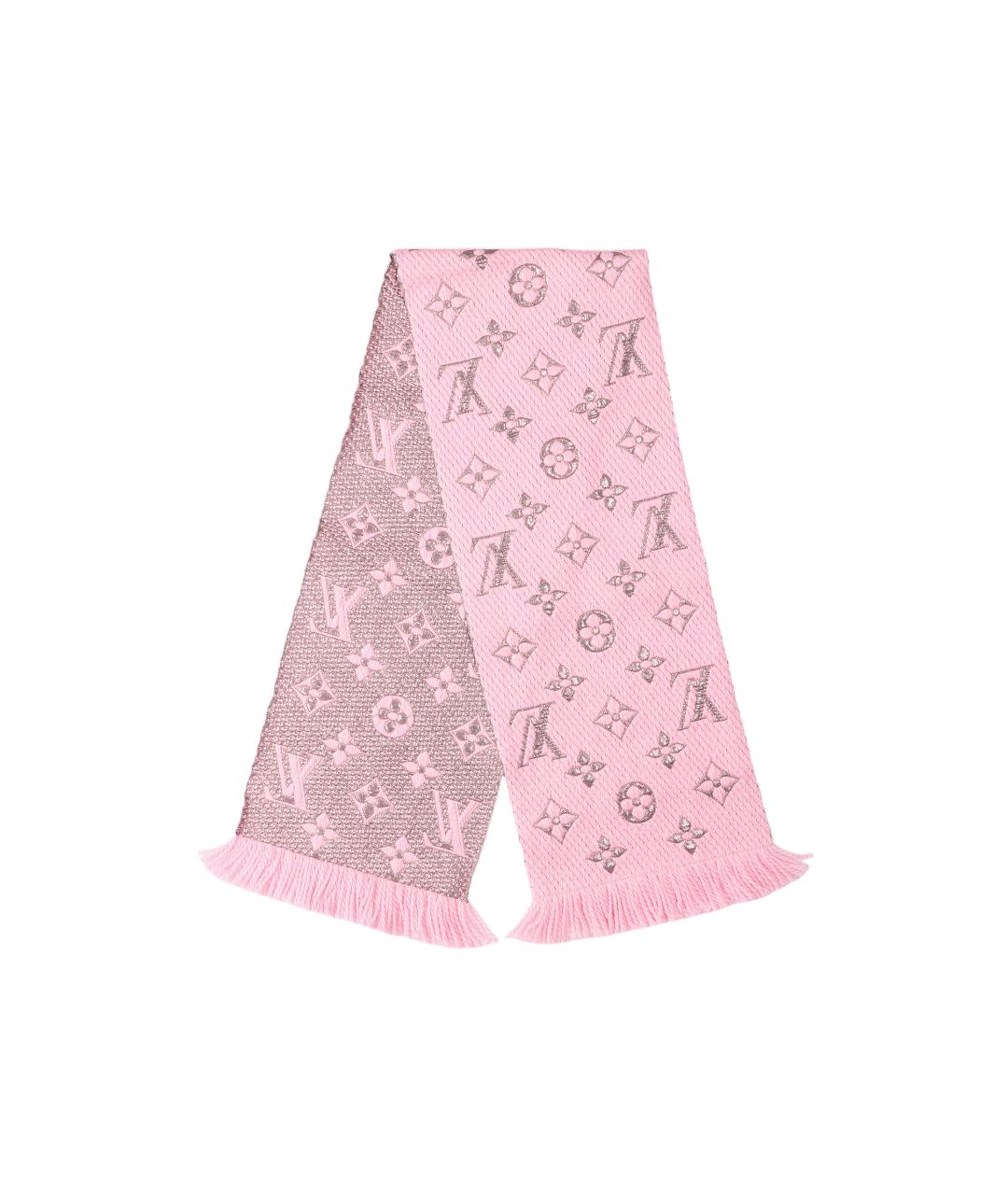 LOUIS VUITTON Розовый шарф, фото 2