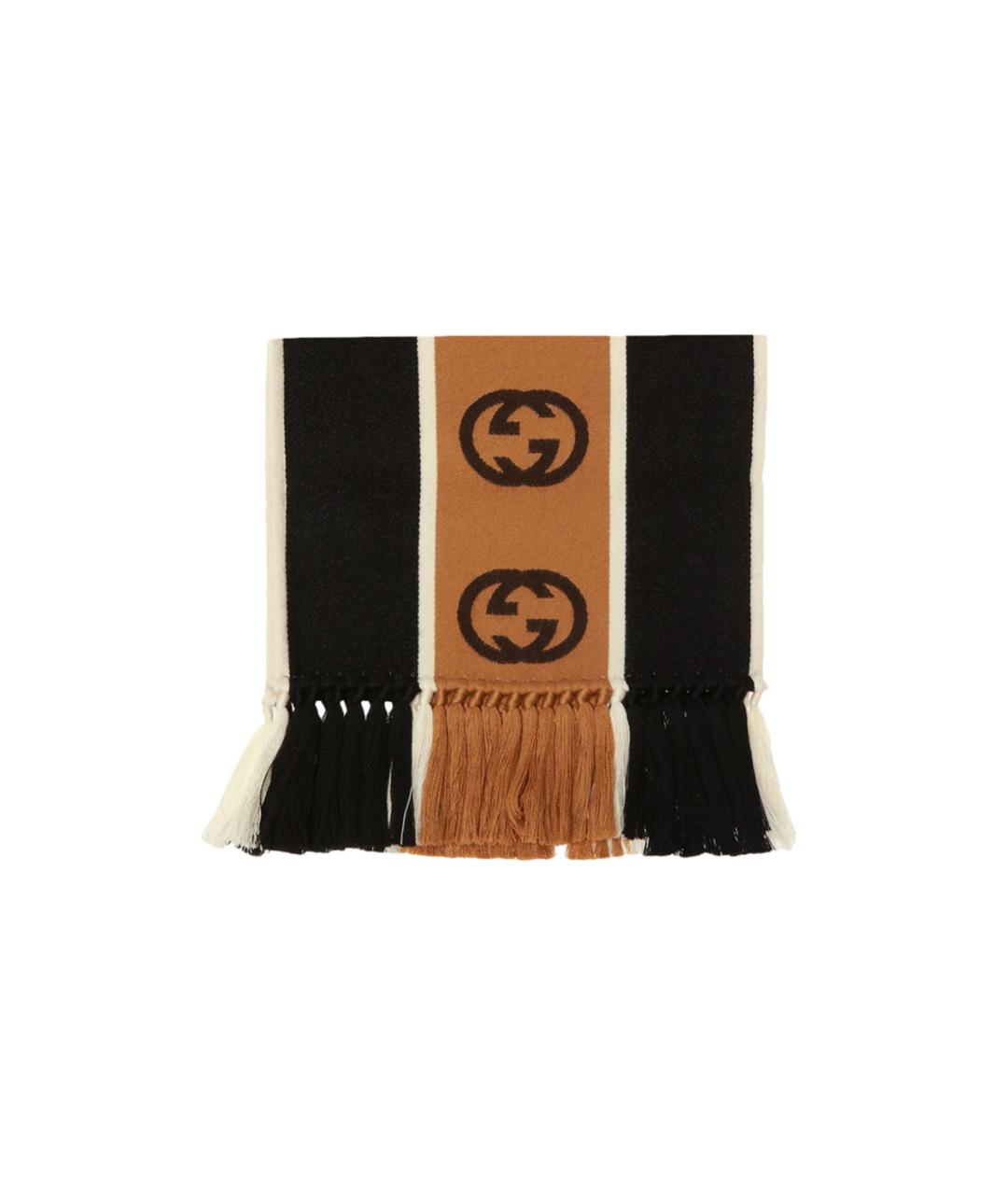 GUCCI Коричневый шарф, фото 3