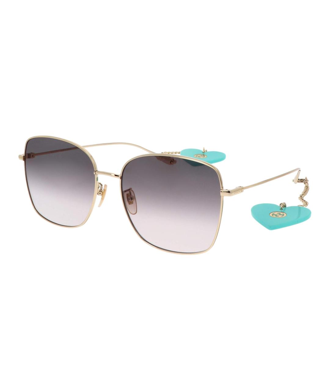 GUCCI Серые металлические солнцезащитные очки, фото 1
