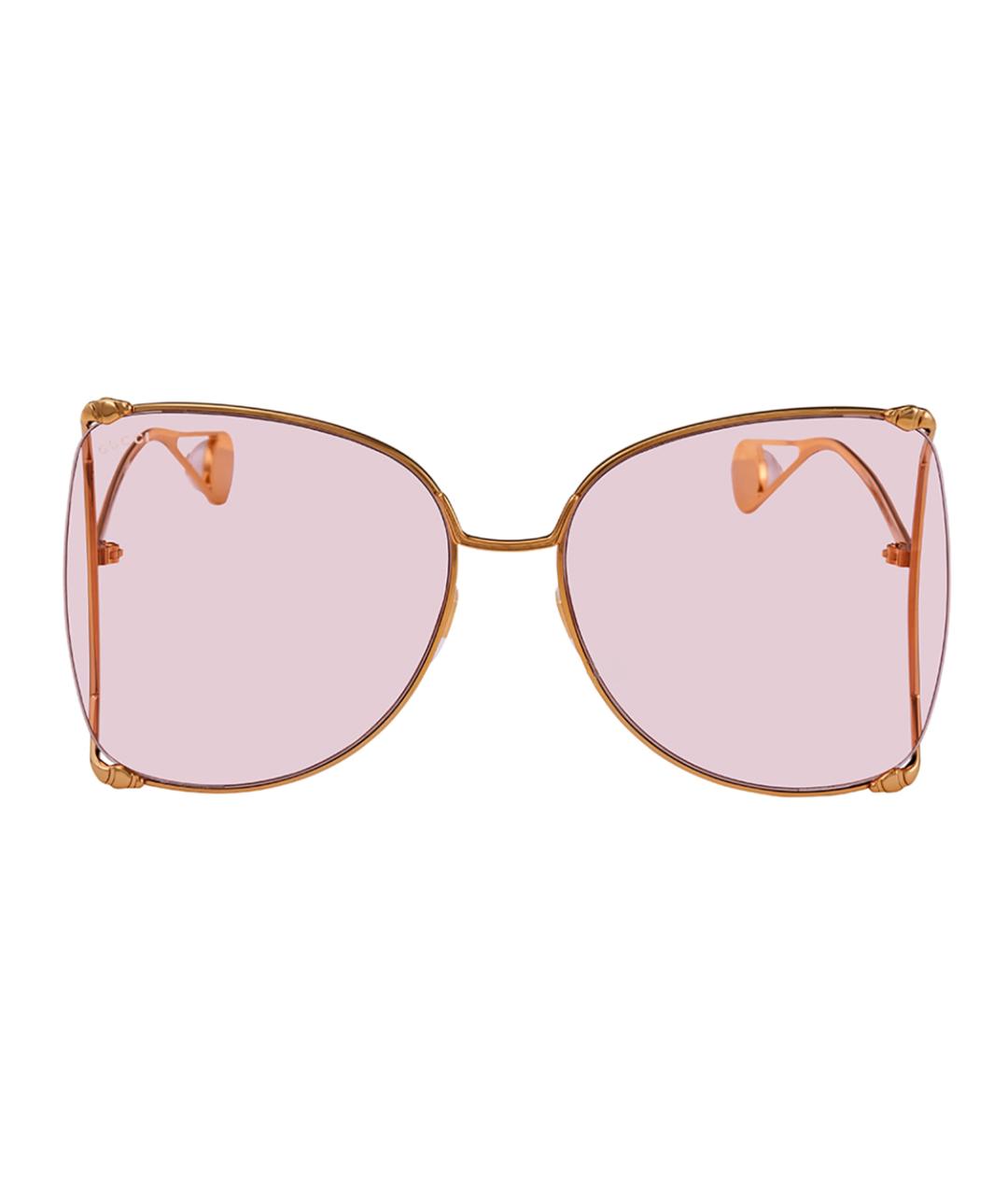 GUCCI Розовые металлические солнцезащитные очки, фото 3