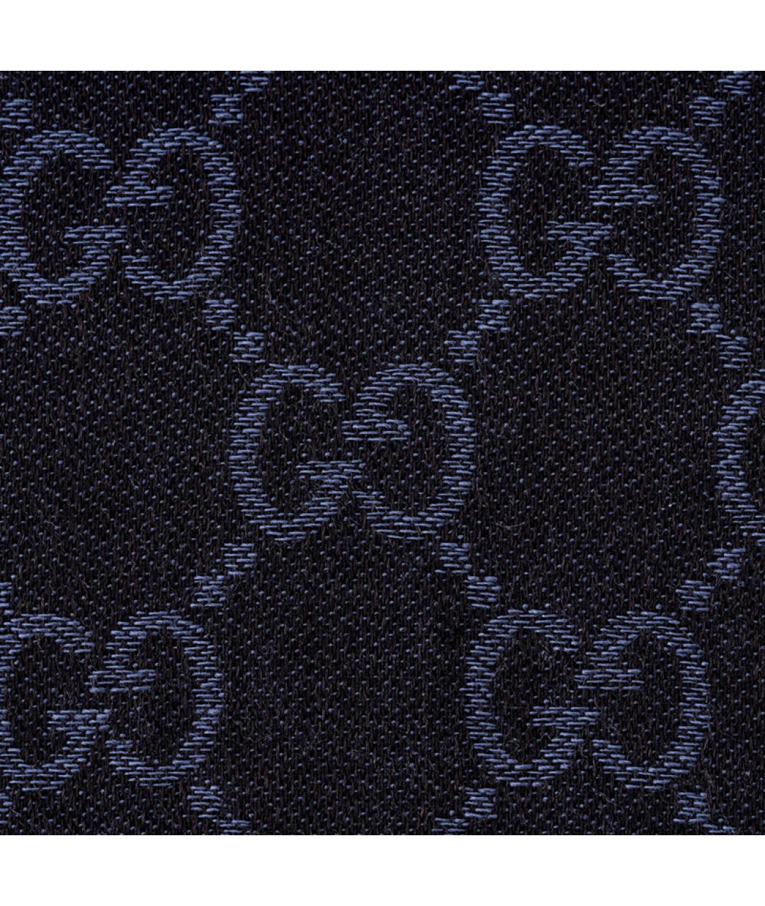 GUCCI Темно-синий шерстяной шарф, фото 2