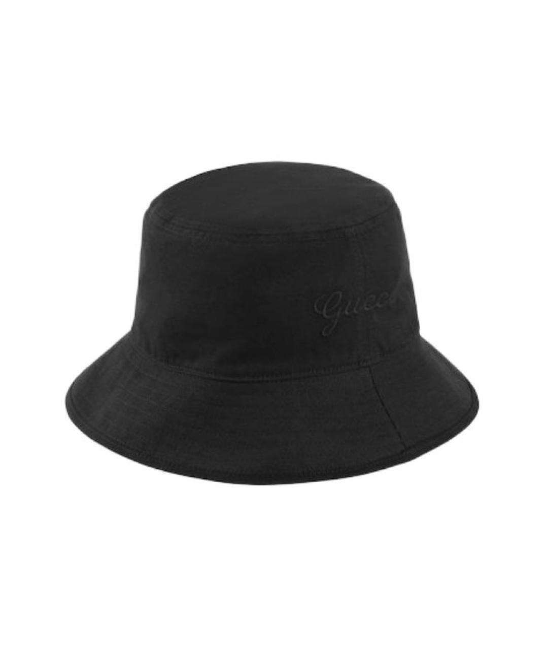 GUCCI Черная хлопковая шляпа, фото 2