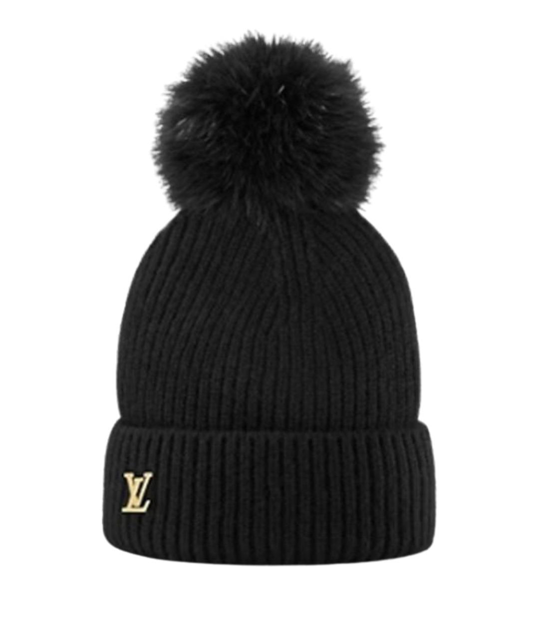 LOUIS VUITTON Черная шапка, фото 1
