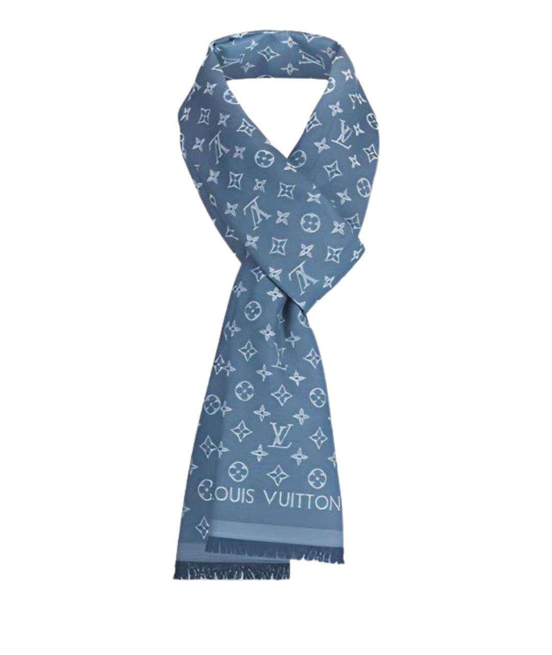 LOUIS VUITTON Синий шарф, фото 1