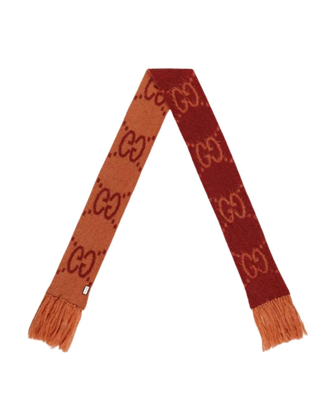 GUCCI Красный шарф, фото 1