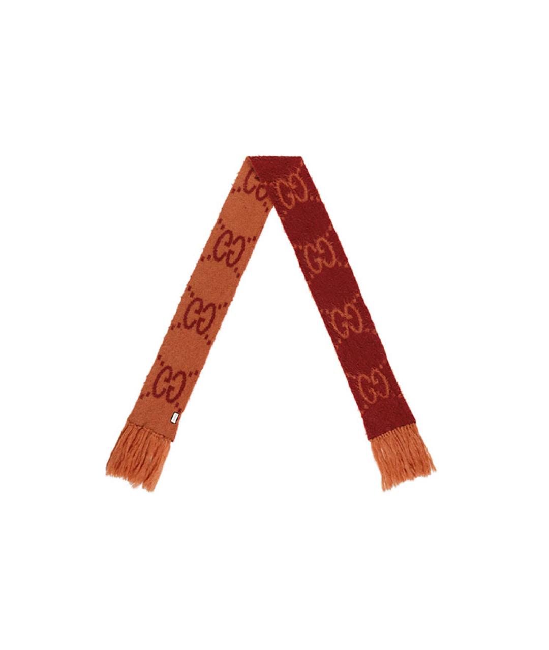 GUCCI Красный шарф, фото 3