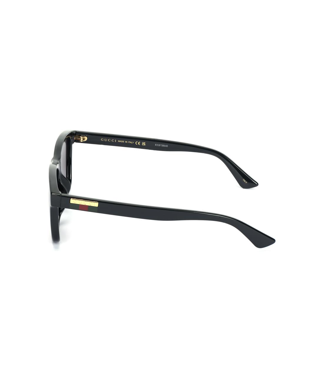 GUCCI Черные пластиковые солнцезащитные очки, фото 3