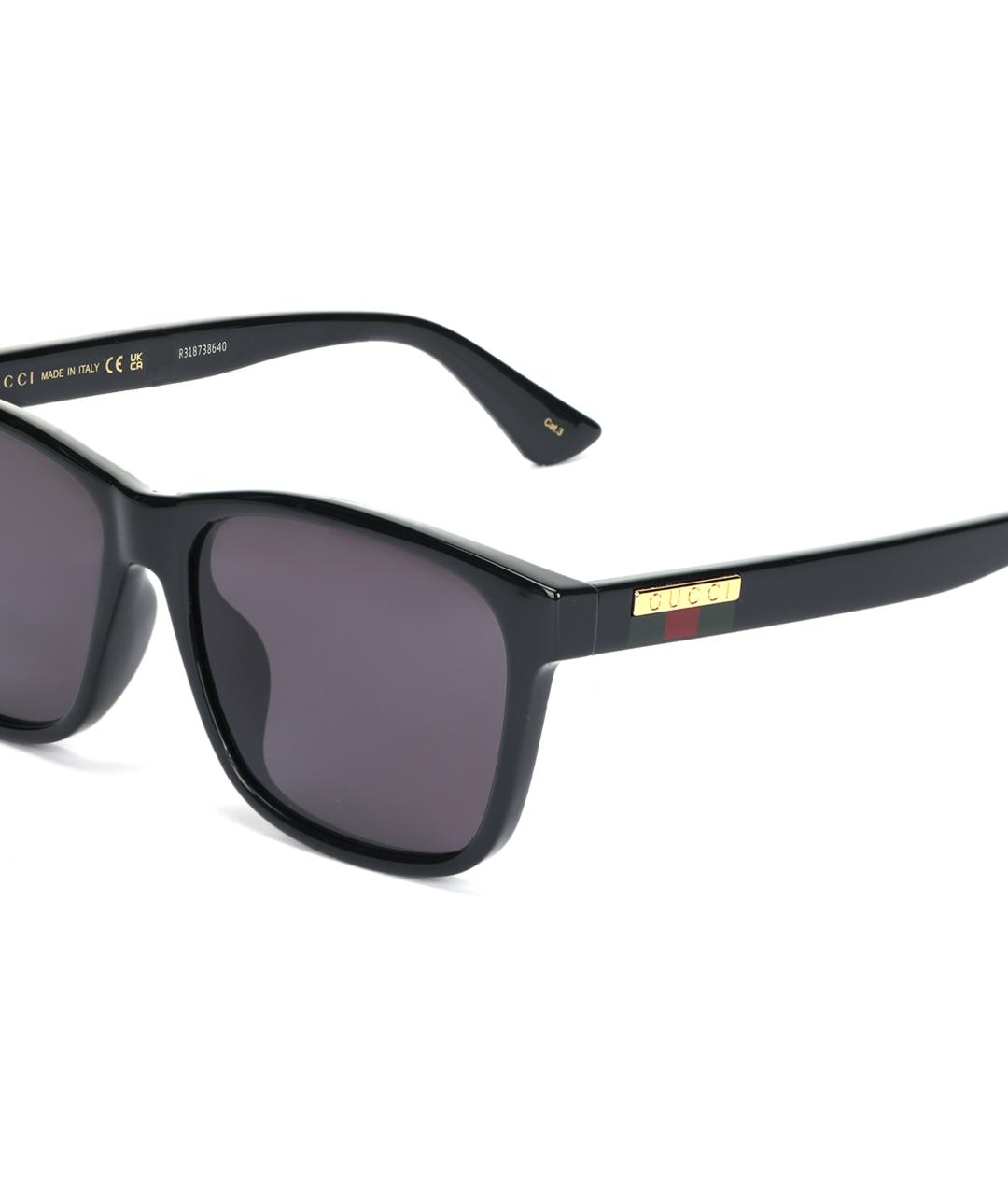 GUCCI Черные пластиковые солнцезащитные очки, фото 4