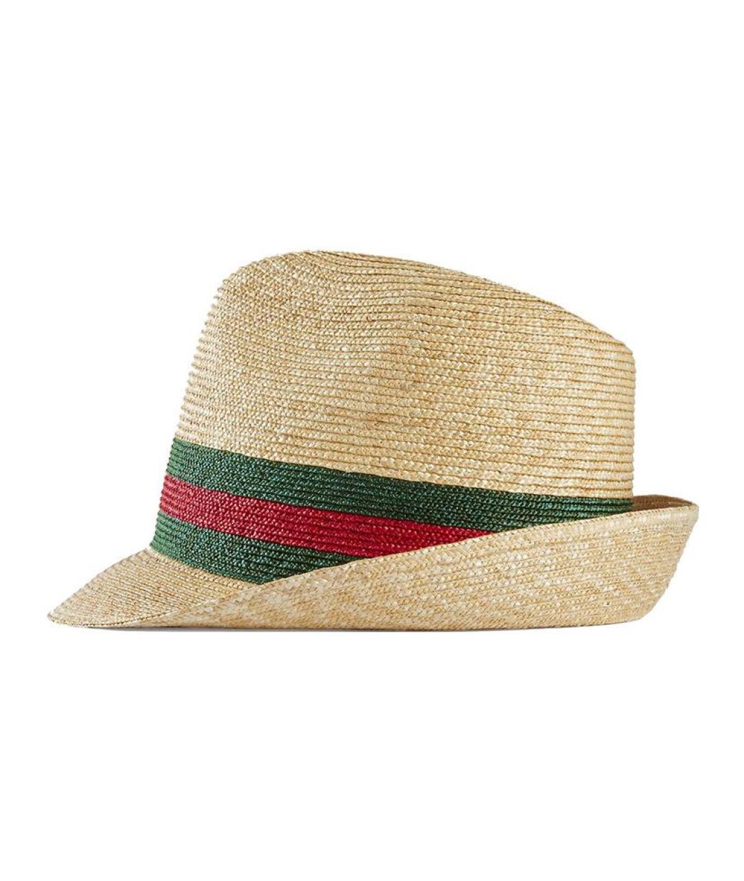GUCCI Бежевая соломенная шляпа, фото 2