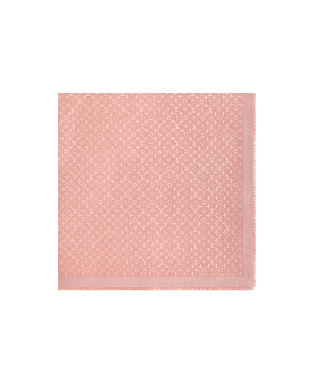 LOUIS VUITTON Розовый шарф, фото 3