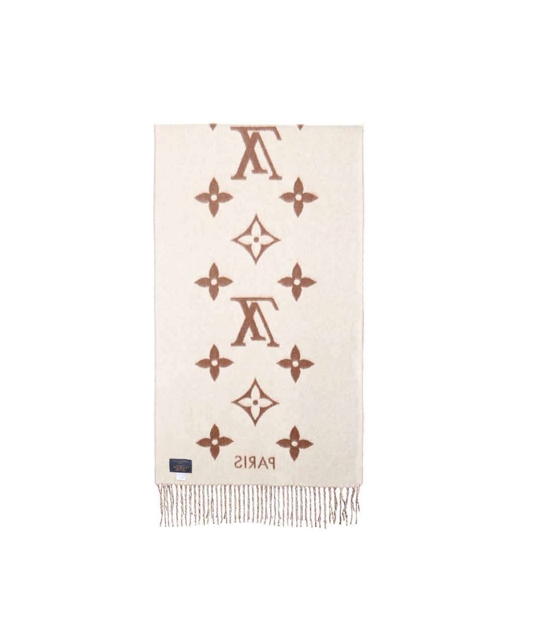 LOUIS VUITTON Коричневый шарф, фото 2