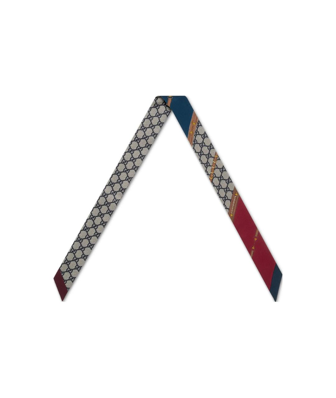 GUCCI Мульти шелковый шарф, фото 2