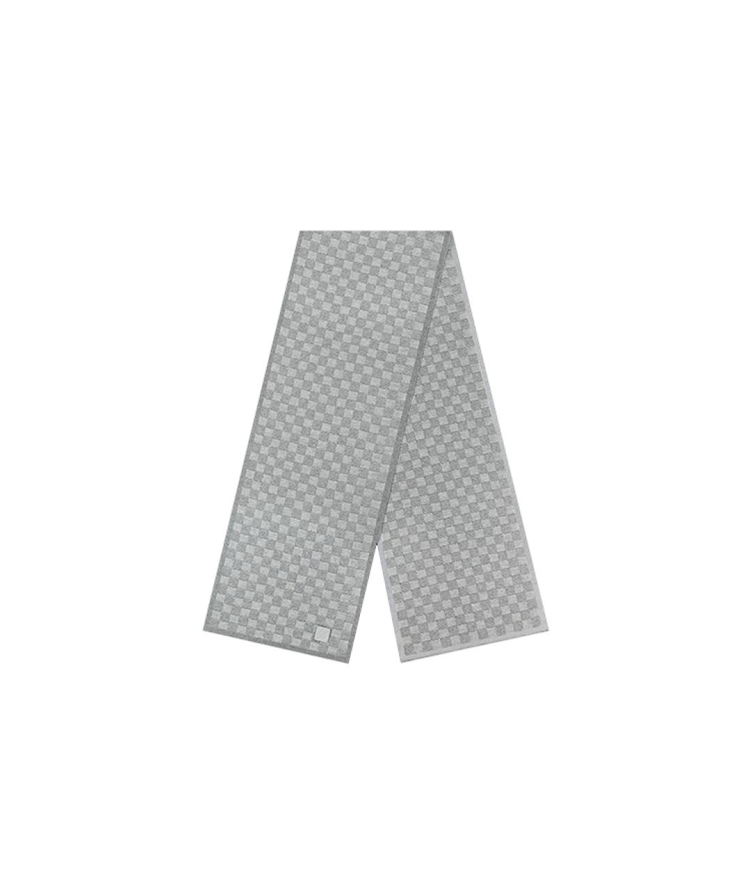 LOUIS VUITTON Серый шарф, фото 4