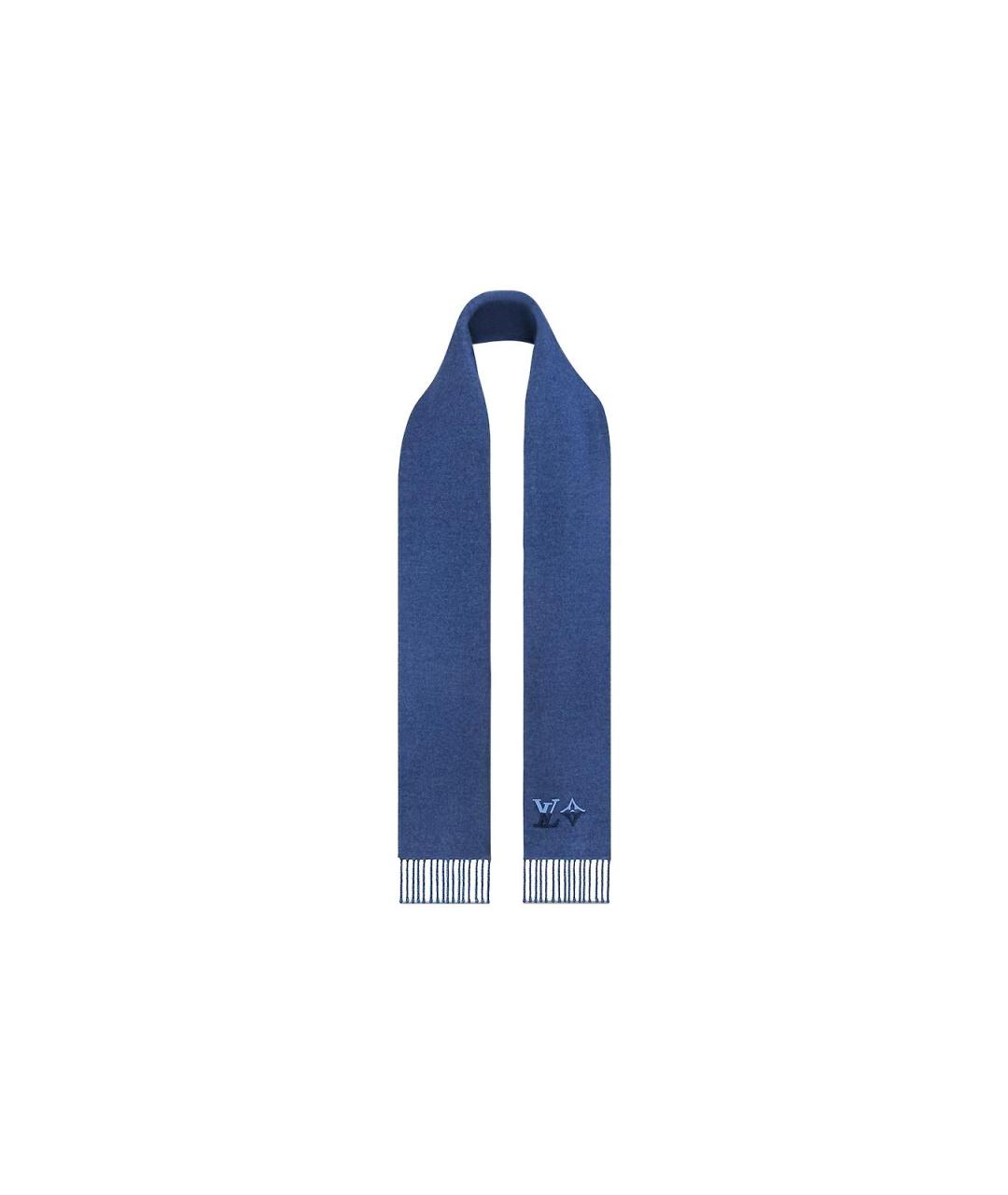 LOUIS VUITTON Синий шарф, фото 4