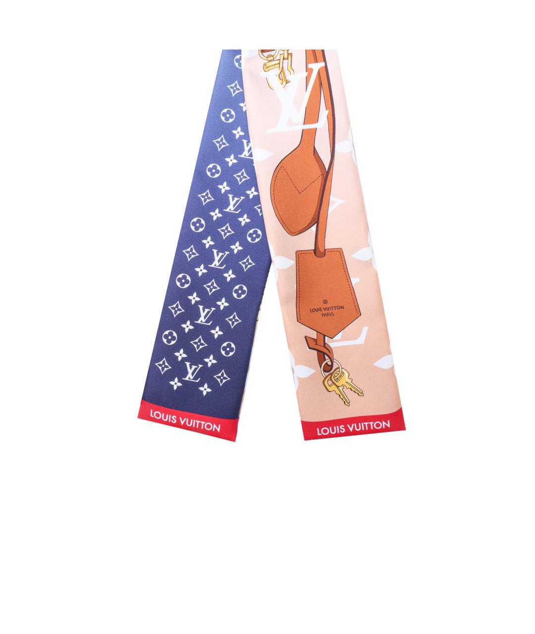 LOUIS VUITTON Мульти шелковый шарф, фото 4