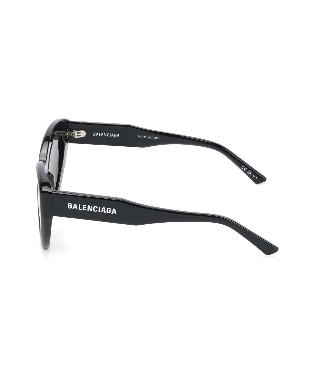BALENCIAGA Черные пластиковые солнцезащитные очки, фото 3