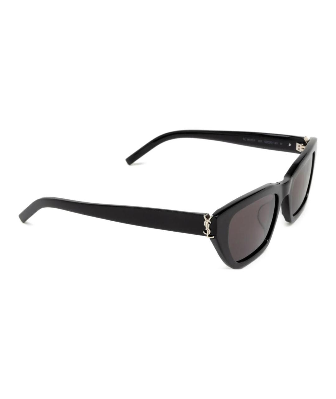 SAINT LAURENT Черные пластиковые солнцезащитные очки, фото 2