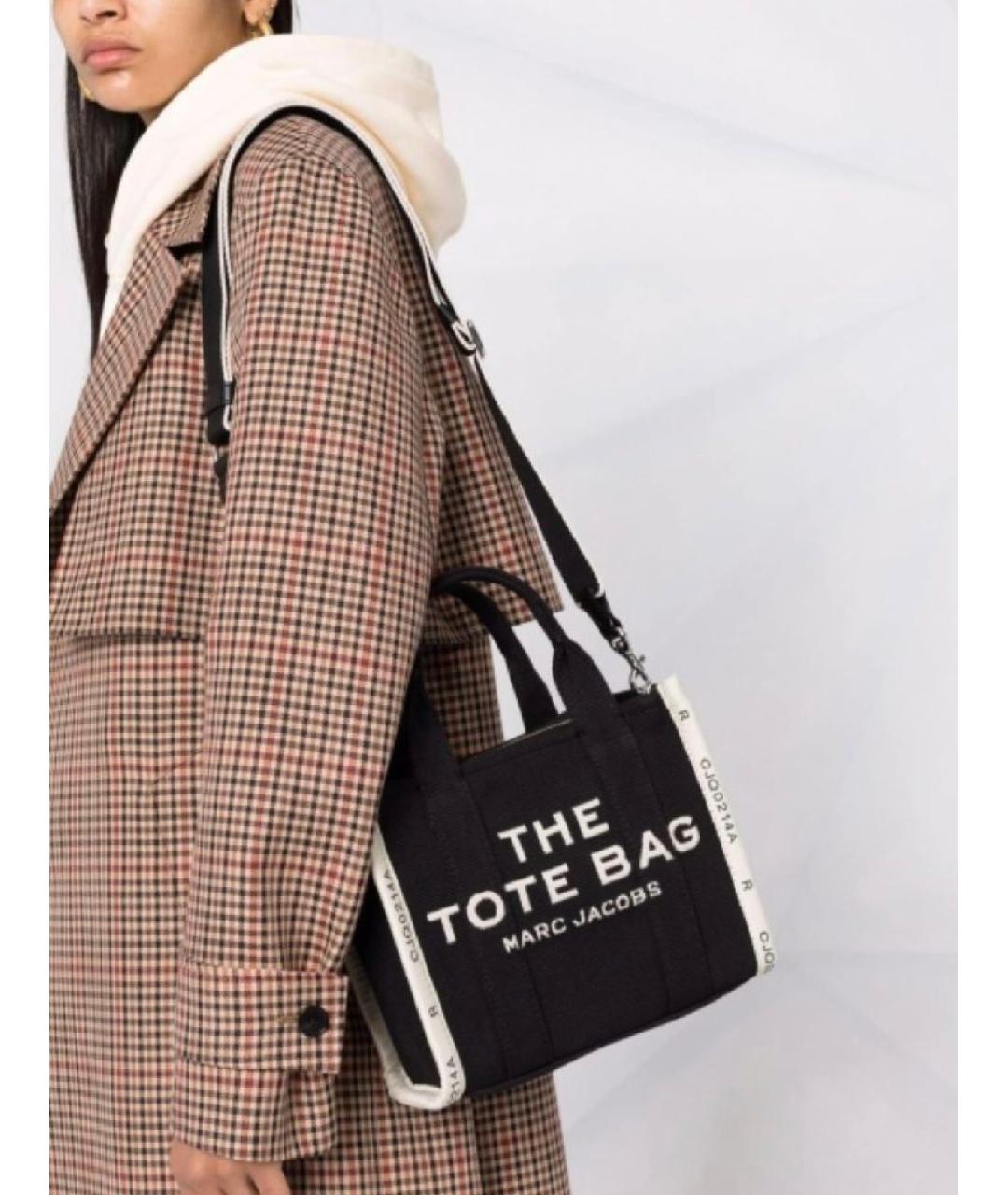 MARC JACOBS Черная хлопковая сумка тоут, фото 4