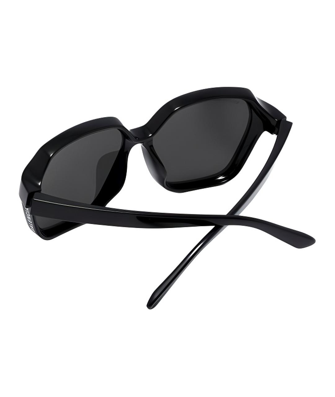 BALENCIAGA Черные пластиковые солнцезащитные очки, фото 2