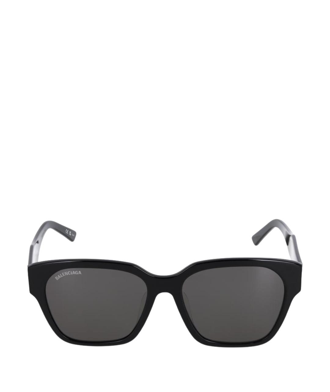 BALENCIAGA Черные пластиковые солнцезащитные очки, фото 1