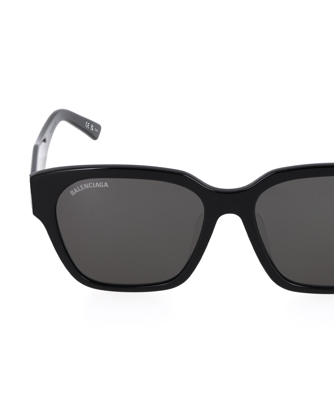 BALENCIAGA Черные пластиковые солнцезащитные очки, фото 4