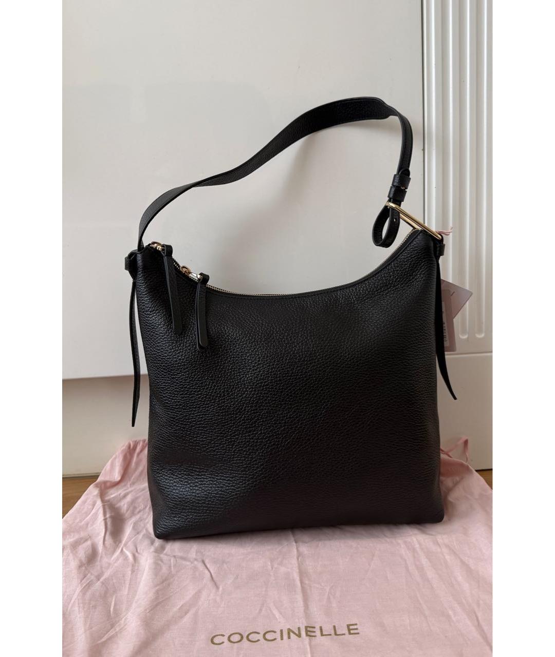 COCCINELLE Черная кожаная сумка через плечо, фото 3