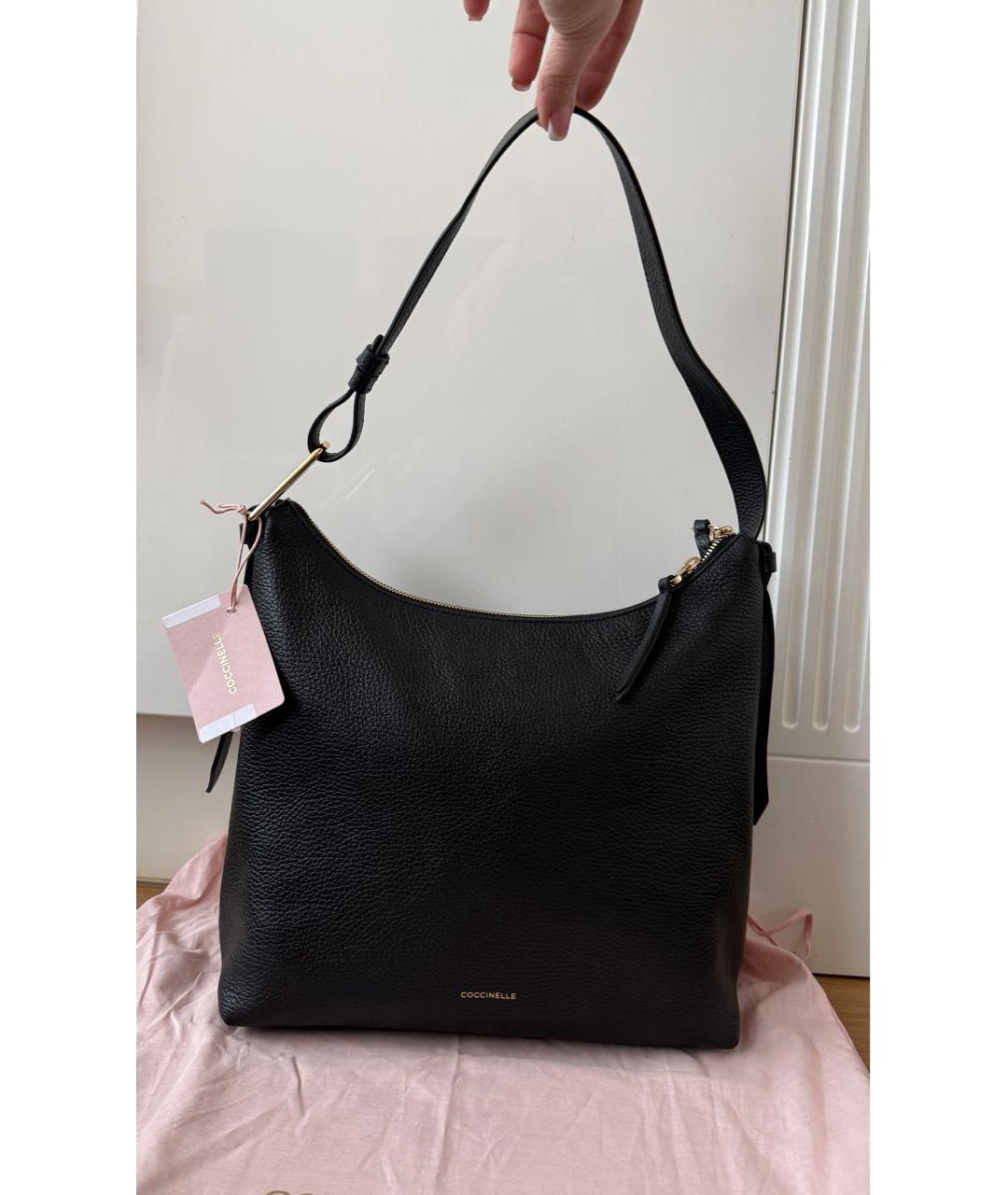 COCCINELLE Черная кожаная сумка через плечо, фото 5