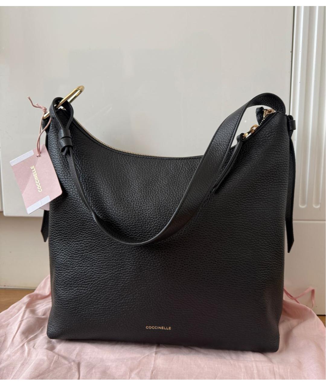 COCCINELLE Черная кожаная сумка через плечо, фото 2