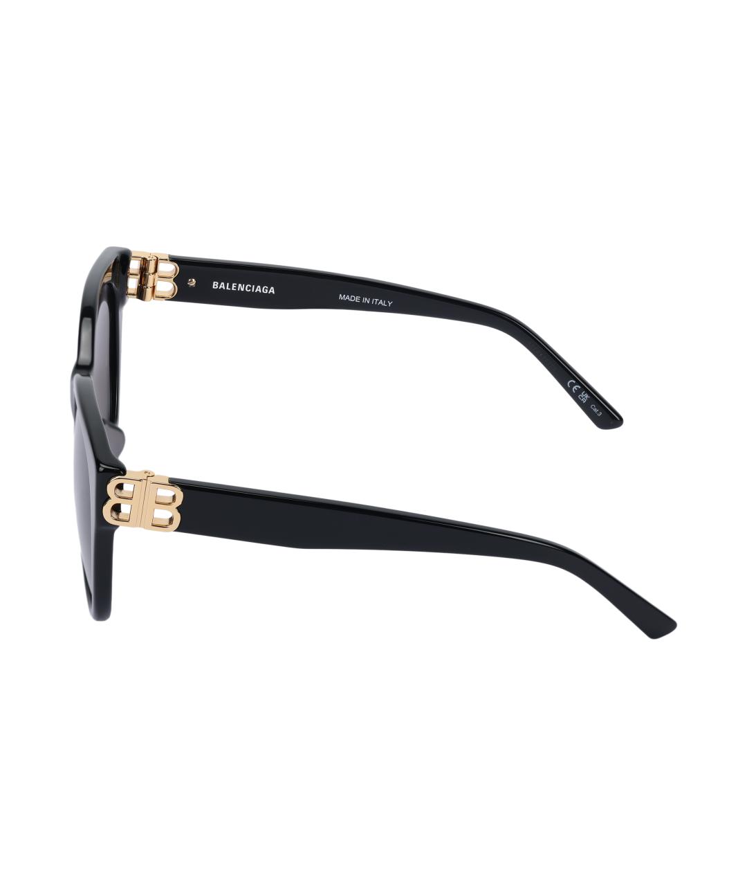 BALENCIAGA Черные пластиковые солнцезащитные очки, фото 3