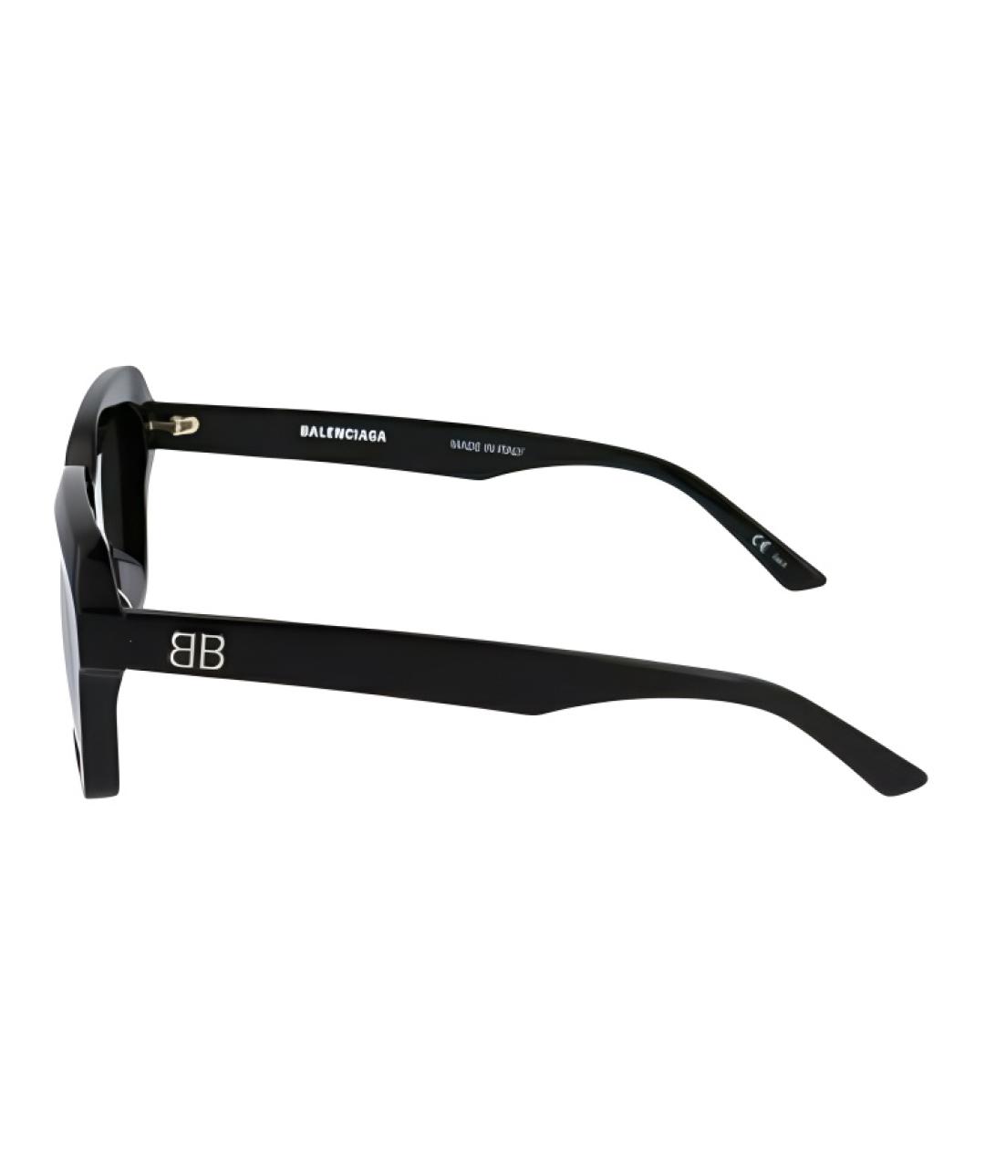BALENCIAGA Черные пластиковые солнцезащитные очки, фото 3
