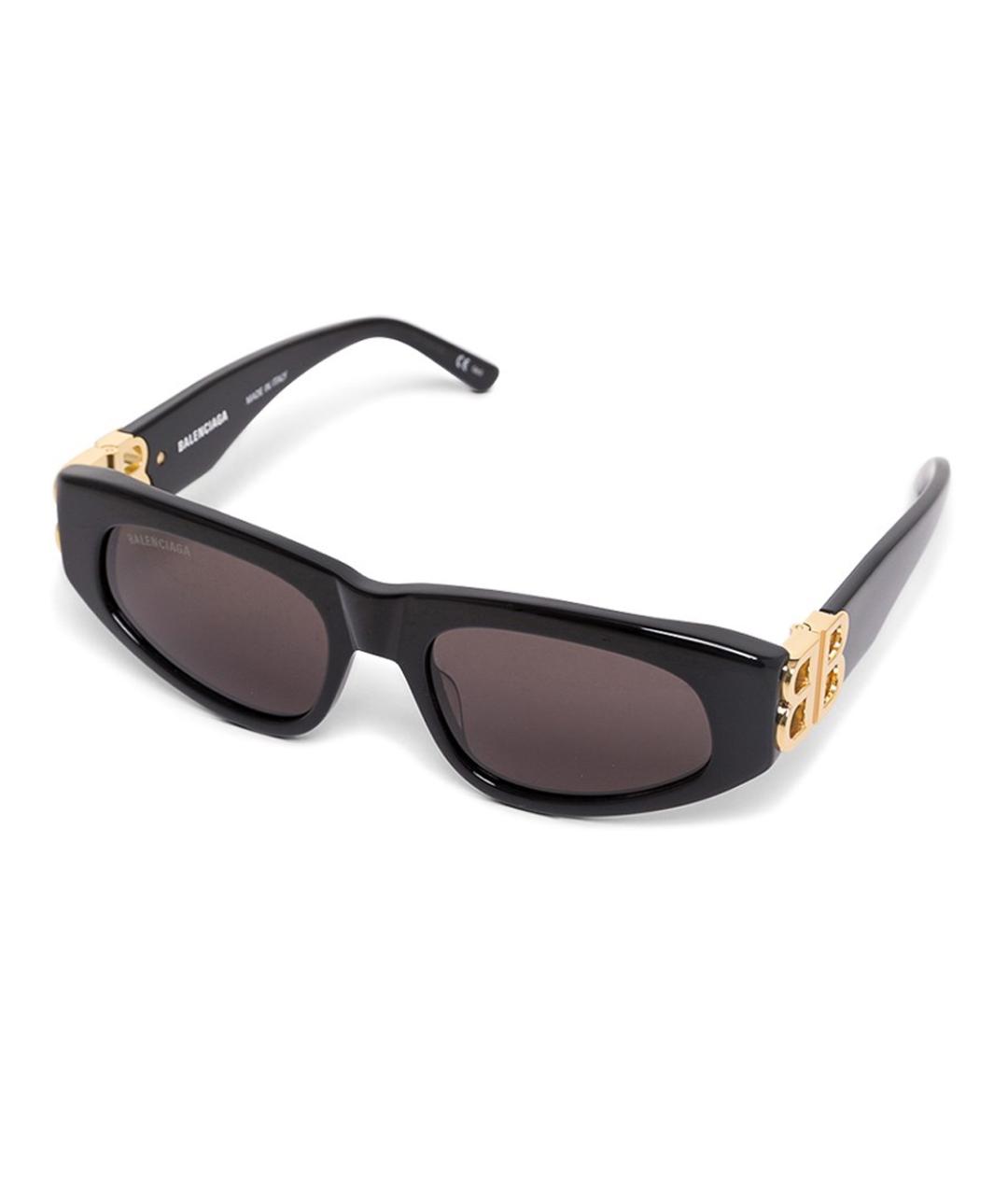 BALENCIAGA Черные пластиковые солнцезащитные очки, фото 4