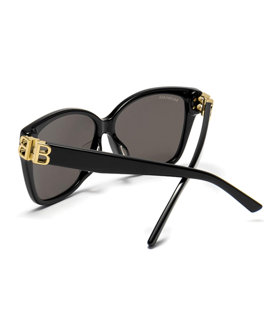BALENCIAGA Черные пластиковые солнцезащитные очки, фото 4