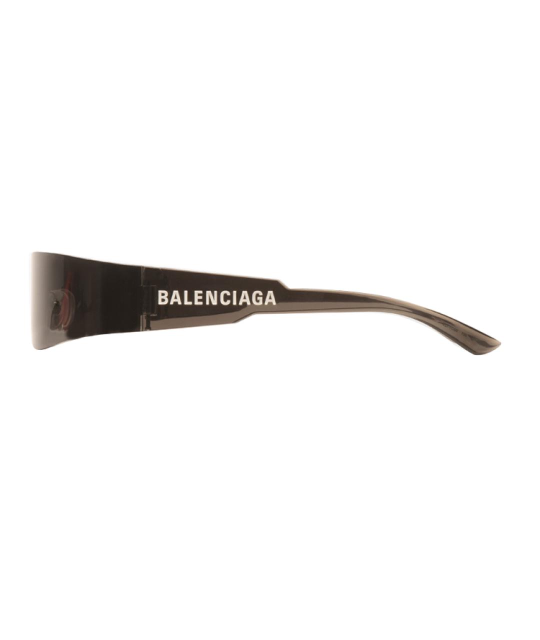 BALENCIAGA Черные пластиковые солнцезащитные очки, фото 4