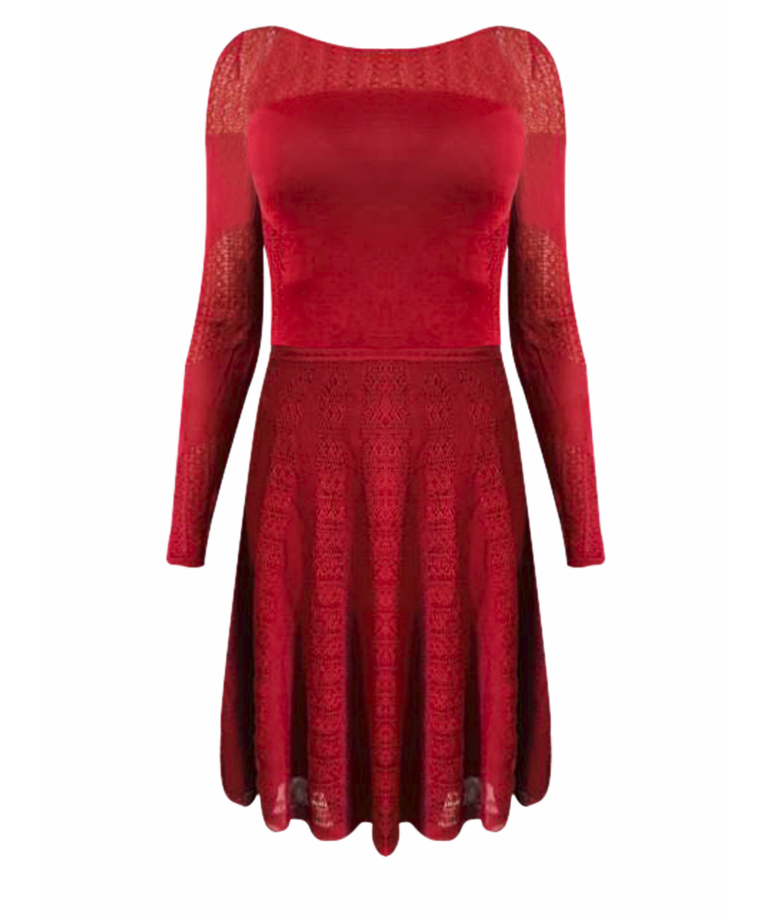 DIANE VON FURSTENBERG Красное хлопко-эластановое коктейльное платье, фото 1